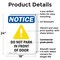 Signmission Do Not Park In Front Of Door OSHA Notice Sign, Plastic, 18in W x 24in L, 2PK OS-2PACK-NS-P-1824-V-11329 - alternate 2